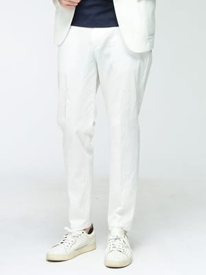 HUGO BOSS (ヒューゴボス) メンズ テーパードパンツ ストレッチコットン シアサッカー テーパードフィットパンツ HBPERIN10279134