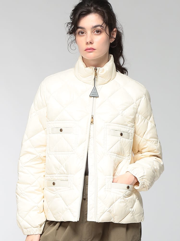 MONCLER (モンクレール) レディース ダウンジャケット ナイロンラケ スタンドカラー ダイヤキルト LAVARET MCLLAVARET6
