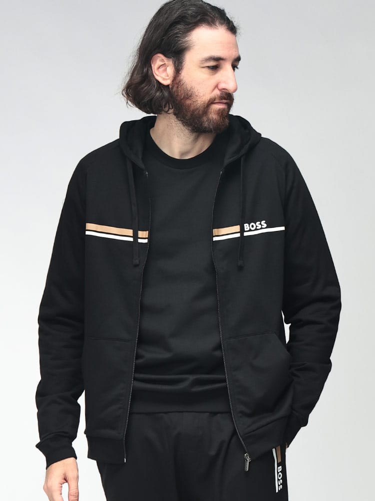 HUGO BOSS (ヒューゴボス) メンズ パーカー 長袖 ロゴライン フルジップ  HBU5054785