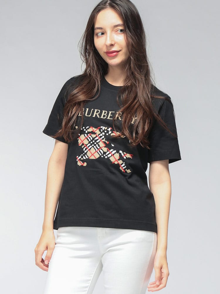 BURBERRY (バーバリー) レディース Tシャツ 半袖 クロスステッチ 