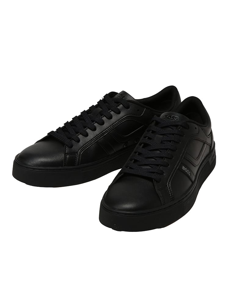 HUGO BOSS (ヒューゴボス) メンズ スニーカー 合成皮革 ロゴ レースアップ ローカットスニーカーRHYS TENN PU
