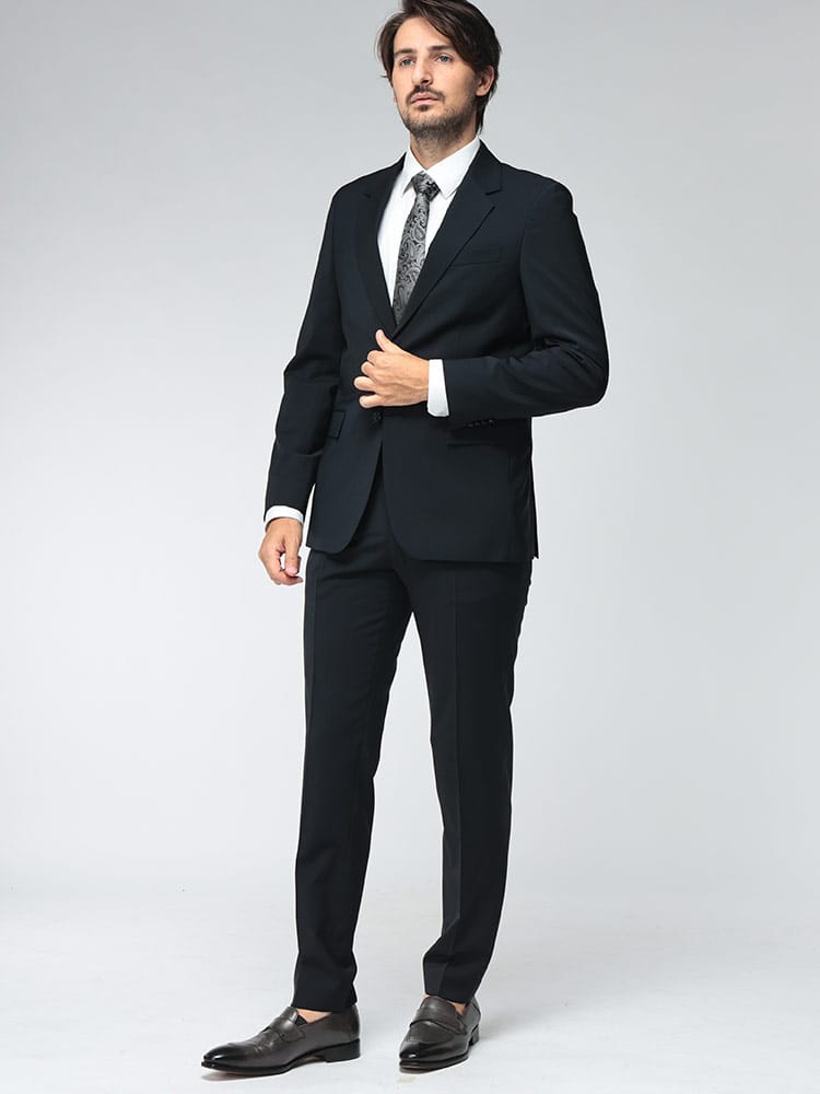 HUGO BOSS (ヒューゴボス) メンズ スーツ TESSE スリムフィット シングル ワンタック 無地 2ピーススーツ HBHG10281040