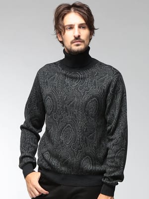 ETRO (エトロ) メンズ ニット 長袖 ペイズリー柄 ウール混 タートルネック セーター  MRKF0067AQ12X ETMRKF0067AQ12X