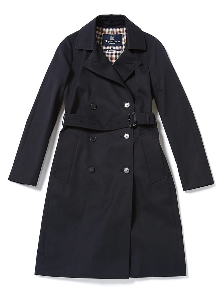 Aquascutum (アクアスキュータム) ウエストベルト ロング トレンチコート AQLTENZING レディース