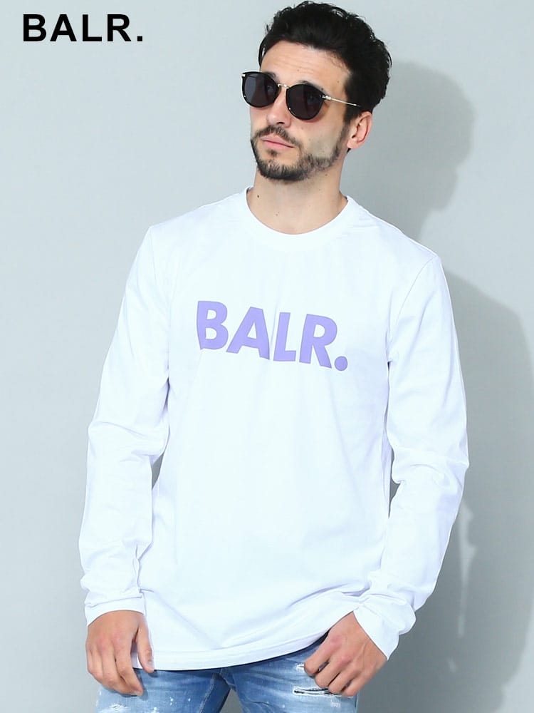 BALR. (ボーラー) ロゴプリント クルーネック 長袖 Tシャツ メンズ ブランド BA1111042