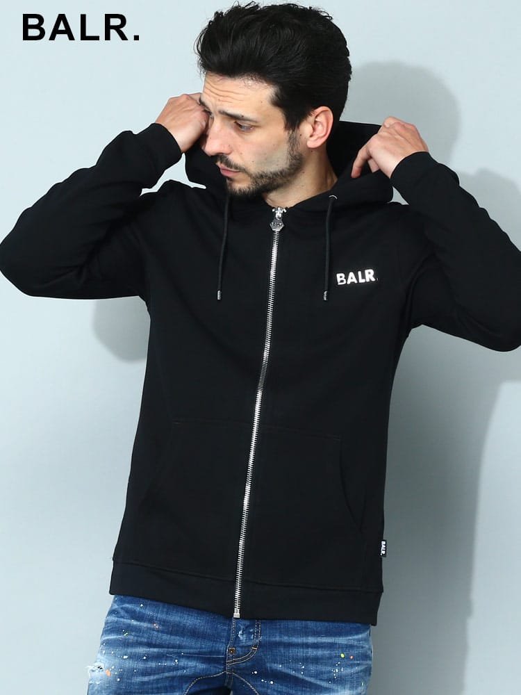 BALR. (ボーラー) メタルロゴ フルジップ パーカー メンズ ブランド BA12671001