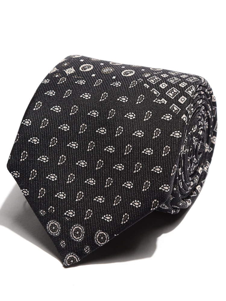 エトロ ネクタイ ETRO シルク100％ 小紋柄 切り替え メンズ シルク 絹 タイ ET120264064 