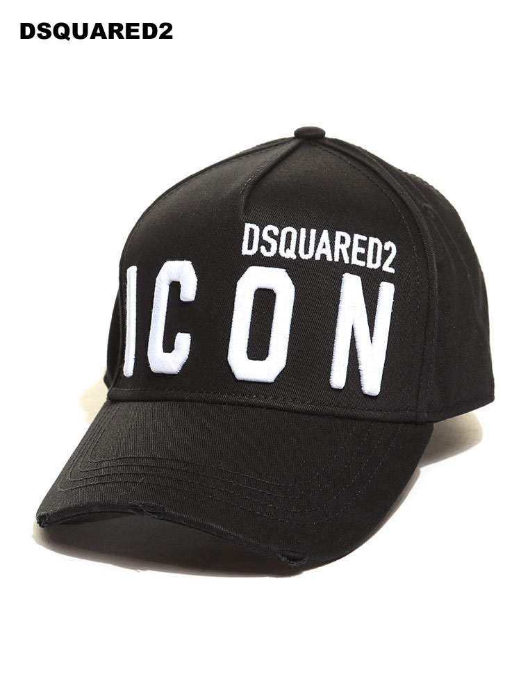 DSQUARED2 (ディースクエアード) ダメージ 3D ICONロゴ キャップ D2BCM041205C001 ブラ【サカゼン公式通販】