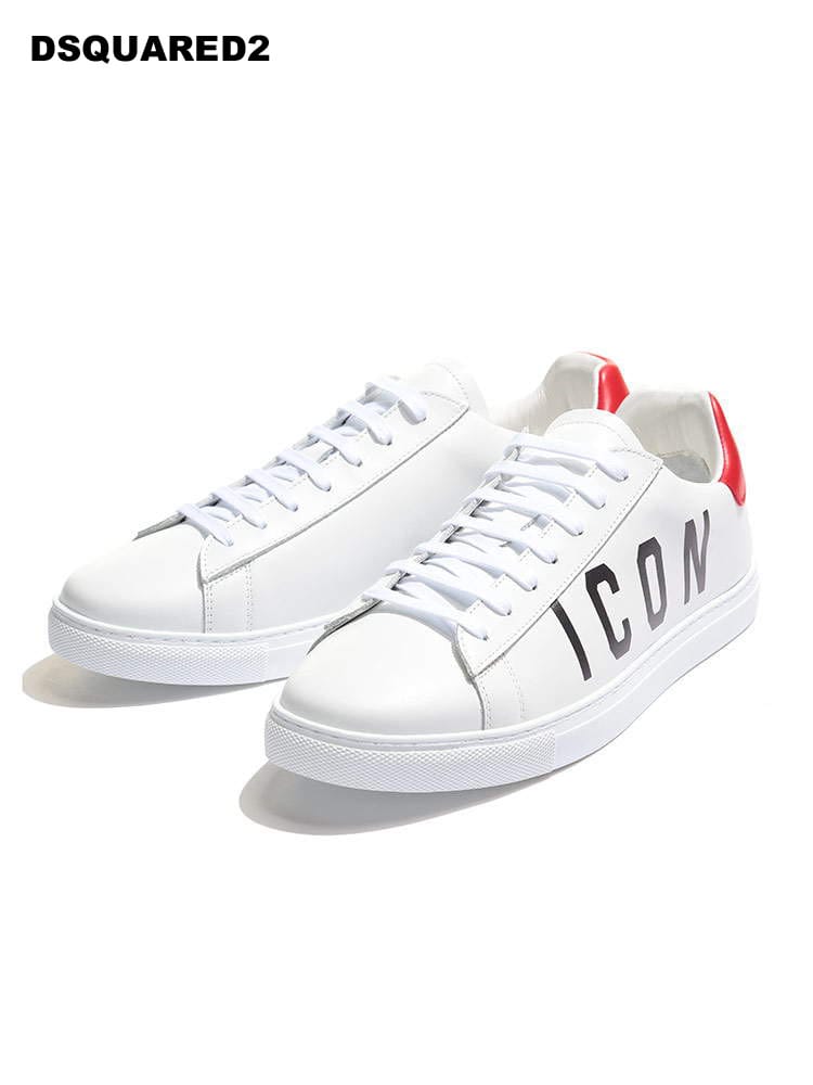DSQUARED2 (ディースクエアード) レザー サイドロゴ ICON ローカットスニーカー D2SNM0005015022
