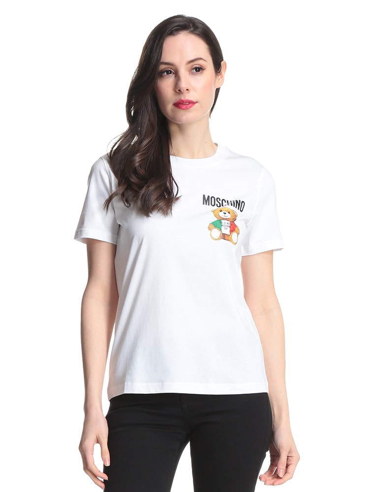MOSCHINO (モスキーノ) ミニベア クルーネック 半袖 Tシャツ MHL0709 レディース