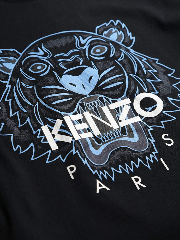 KENZO (ケンゾー) タイガープリント クルーネック 半袖 Tシャツ TIGER KZFB55TS0204YA ブラ【サカゼン公式通販】