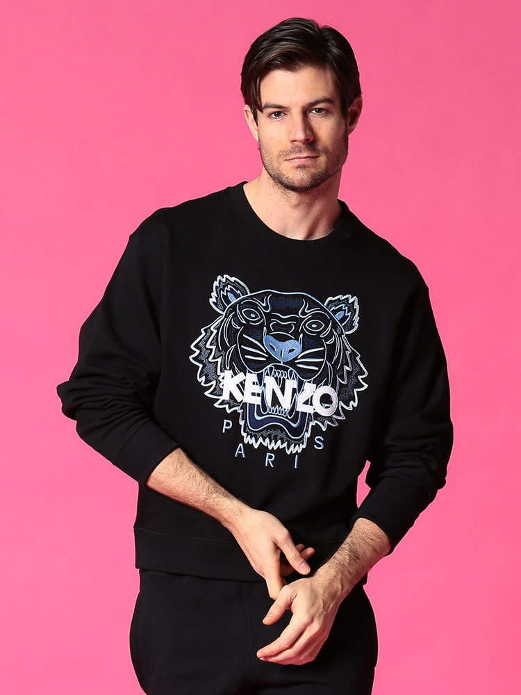 KENZO (ケンゾー) タイガー刺繍 クルーネック 長袖 スウェット トレーナー TIGER KZFB55SW1104XA メンズ