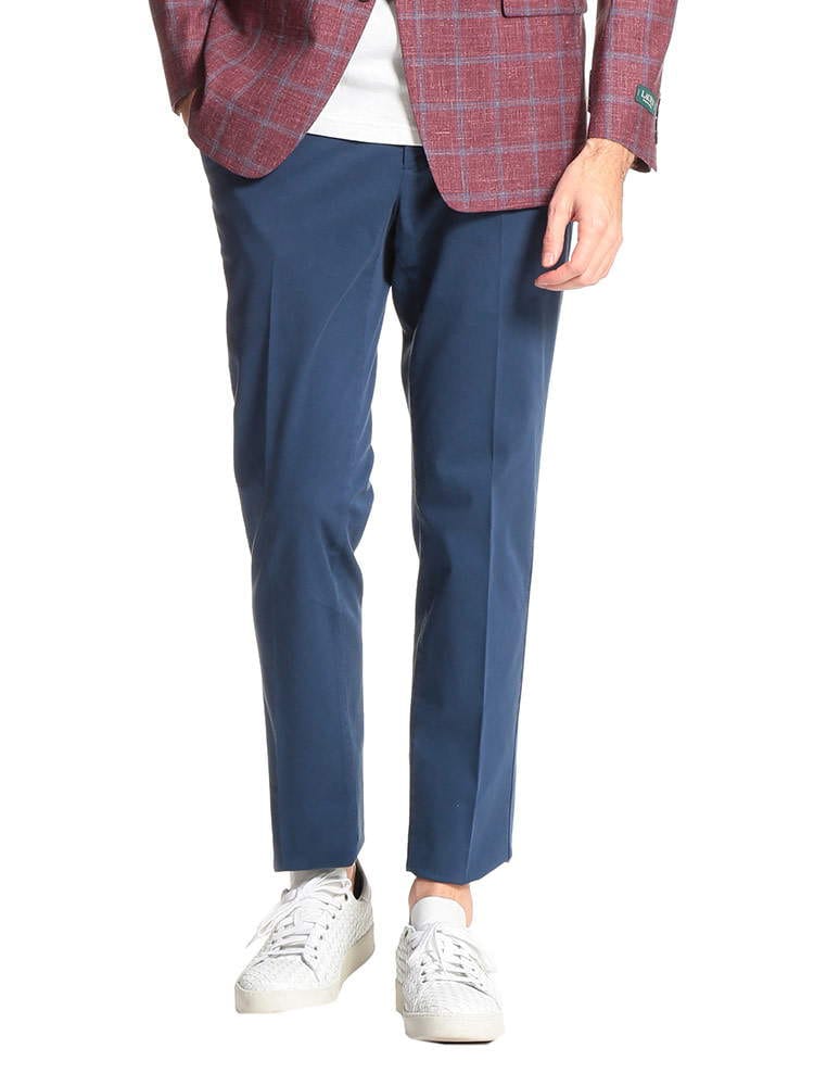 PT TORINO (ピーティートリノ) ストレッチ 無地 コットン ノータック ロングパンツ PTVT01Z00NK03