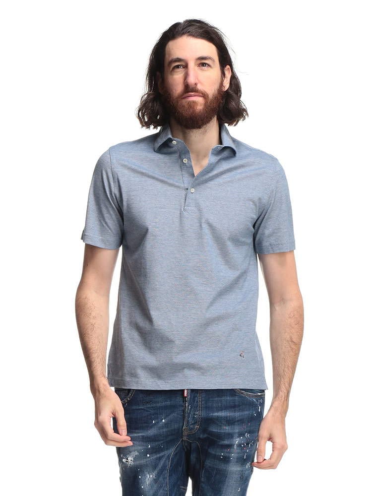 GUY ROVER (ギローバー) 綿100％ 無地 ホリゾンタル 半袖 ポロシャツ GRPC435511502