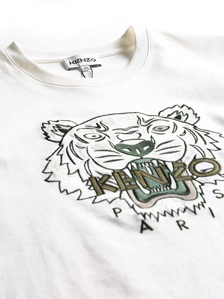 KENZO (ケンゾー) タイガー刺繍 クルーネック ルーズ 半袖 Tシャツ KZLFB52TS9124YE【サカゼン公式通販】