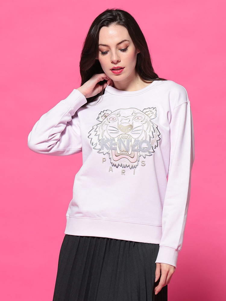 KENZO (ケンゾー) タイガー刺繍 クルーネック スウェット トレーナー KZLFB52SW8244XA レディース ブランド