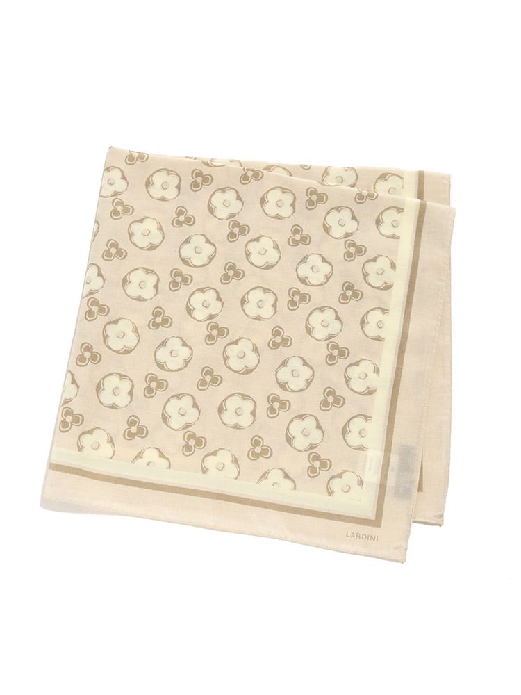 LARDINI (ラルディーニ) ブートニエール付き シルク混 スカーフ LDFOU7EL56160