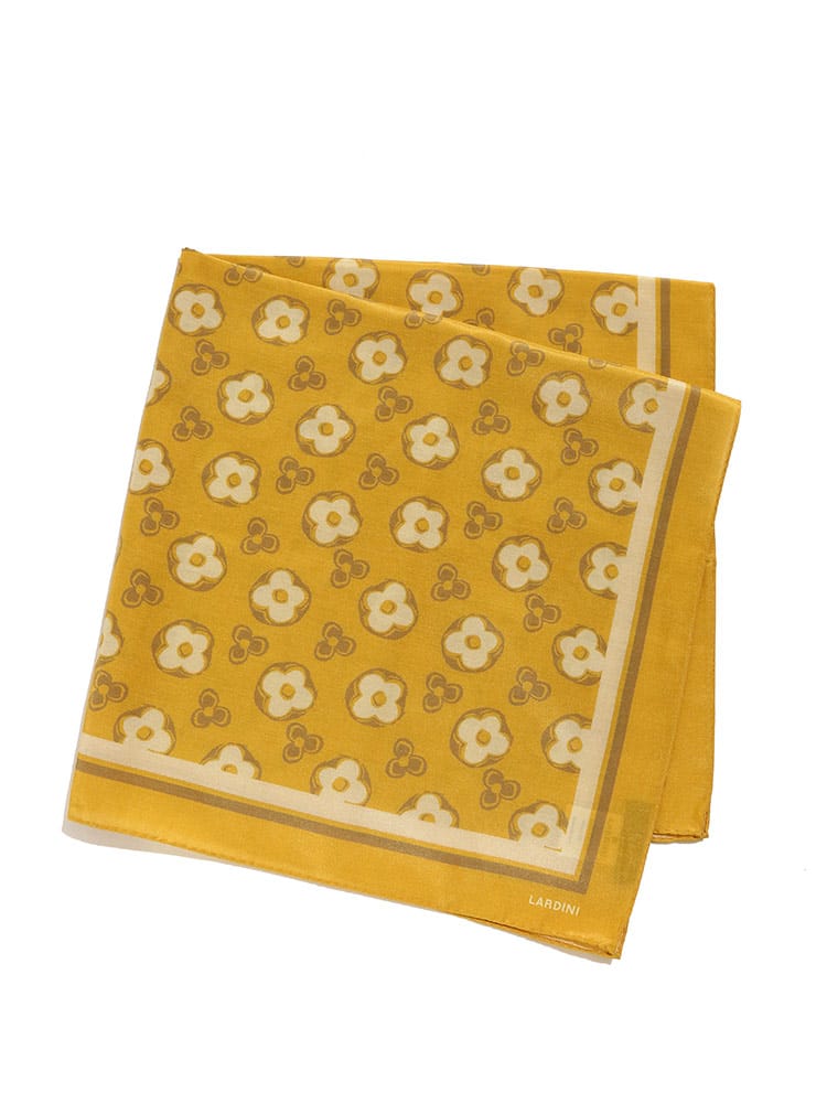 LARDINI (ラルディーニ) ブートニエール付き シルク混 スカーフ LDFOU7EL56160