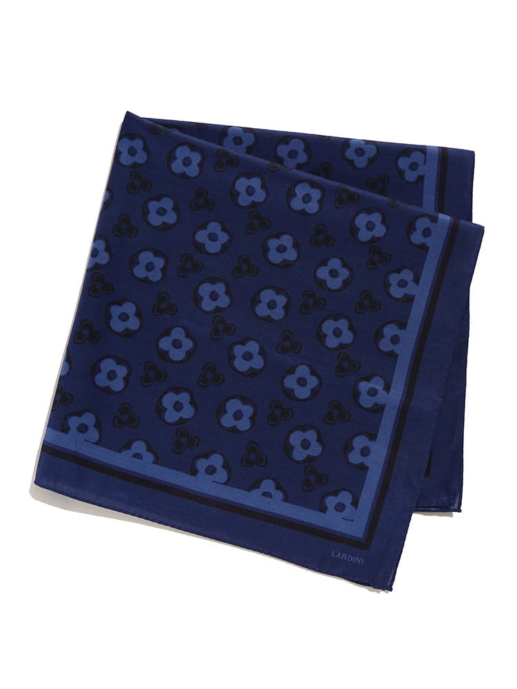 LARDINI (ラルディーニ) ブートニエール付き シルク混 スカーフ LDFOU7EL56160