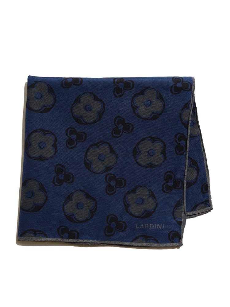 LARDINI (ラルディーニ) ブートニエール付き シルク混 チーフ LDPO1256130