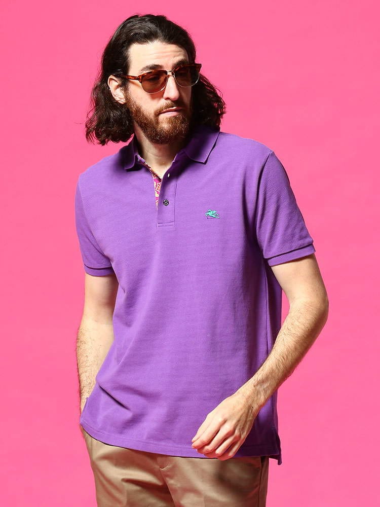 ETRO (エトロ) ワンポイント 柄ライン 半袖 ポロシャツ ET1Y1429870 ブランド