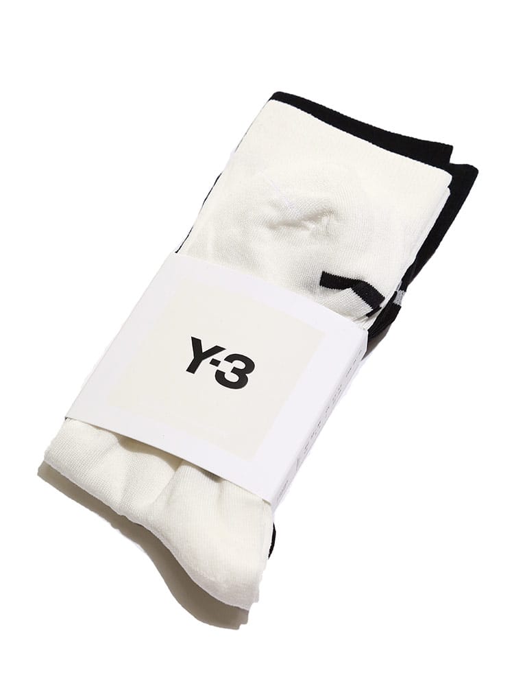 Y-3 (ワイスリー) コットン ラインリブ ソックス 2足組 メンズ Y3GN5938