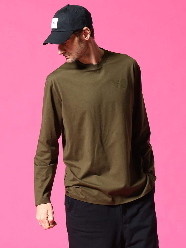 Y-3 (ワイスリー) 胸ロゴ クルーネック 長袖 Tシャツ CHEST LOGO Y3GV4120