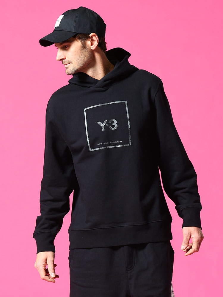 Y-3 (ワイスリー) BOXロゴ プルオーバー スウェット パーカー REFLECTIVE SQUARE BLACK Y3GV6056 メンズ