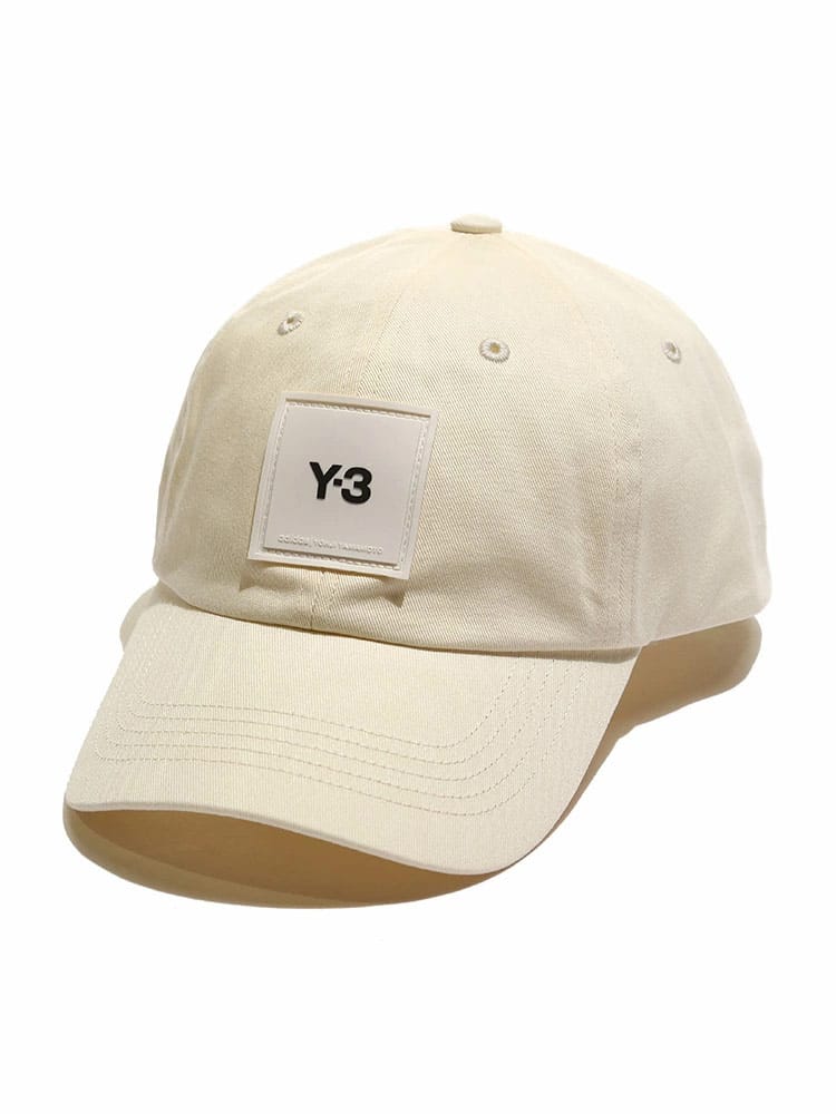 Y-3 (ワイスリー) ラバーロゴ キャップ SQUARE LABEL BEIGE Y3H15772