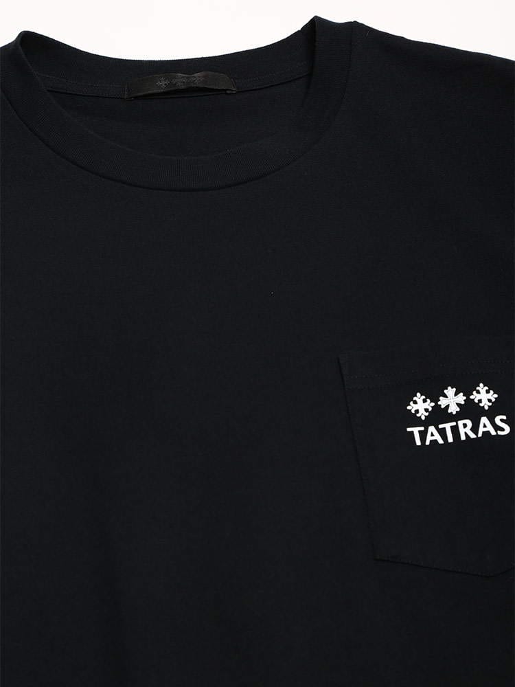 TATRAS (タトラス) バックロゴプリント ポケット付き クルーネック 