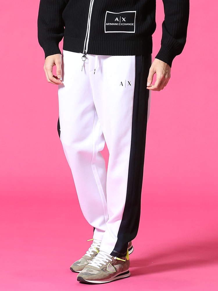 ARMANI EXCHANGE (アルマーニエクスチェンジ) サイドライン ロゴプリント スウェット ロングパンツ AE3KZPFFZJ5GZ