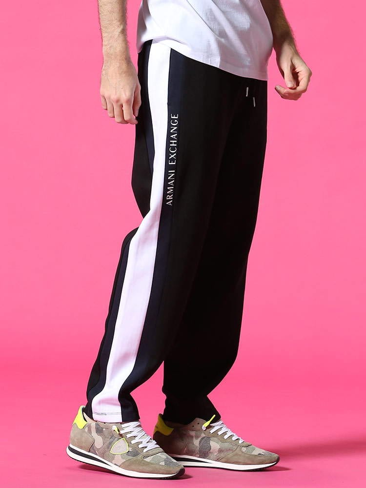 ARMANI EXCHANGE (アルマーニエクスチェンジ) サイドライン ロゴプリント スウェット ロングパンツ AE3KZPFFZJ5GZ