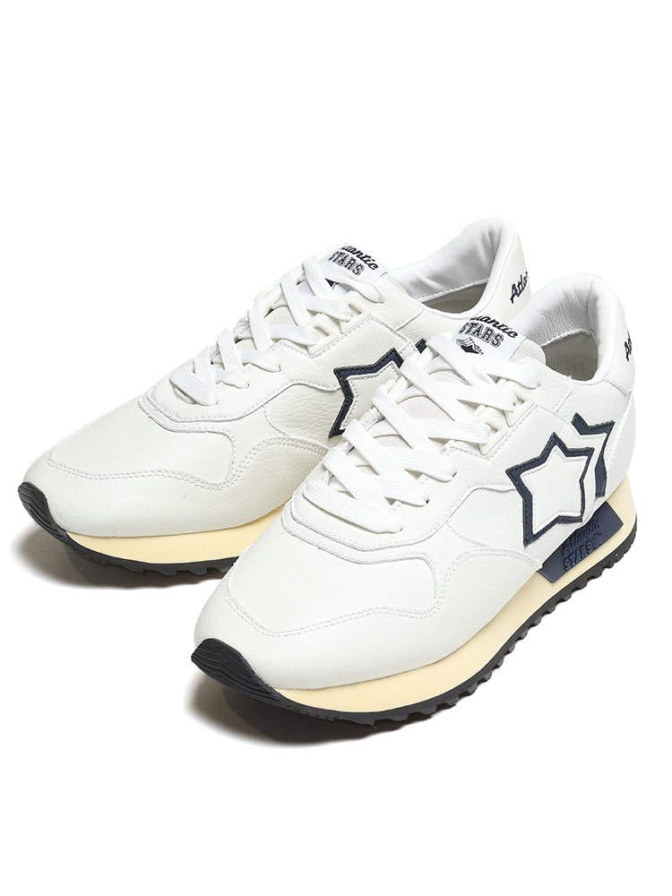 Atlantic STARS (アトランティックスターズ) レザー スター ローカットスニーカー DRACO WHITE ASWWWWDR07