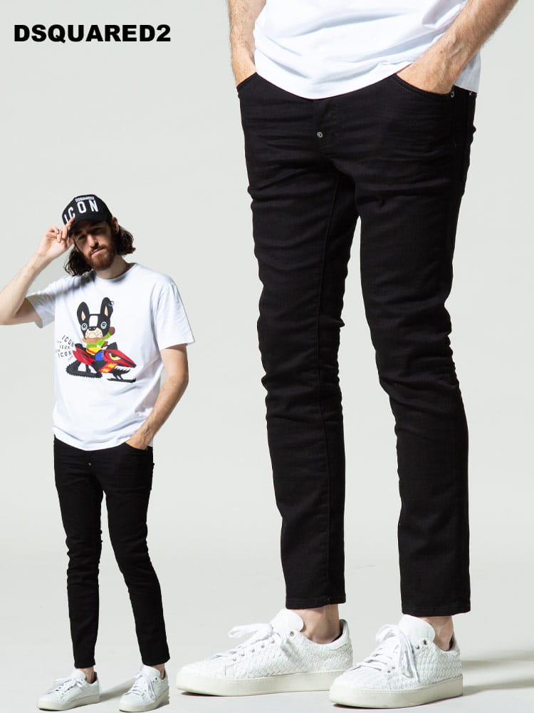 DSQUARED2 (ディースクエアード) ストレッチ ボタンフライ ジーンズ SKATER D2LB0991S30730
