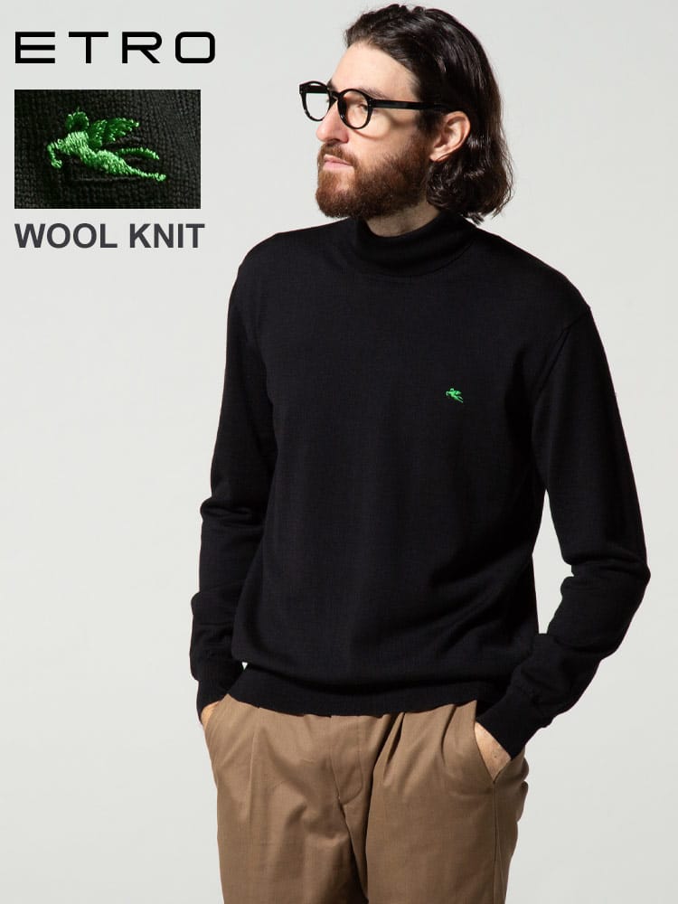 ETRO (エトロ) ウール100％ タートルネック 長袖 ニット ET1M5079751