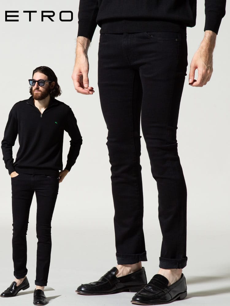 ETRO (エトロ) ストレッチ コットン ジップフライ ロングパンツ ET1W4179380