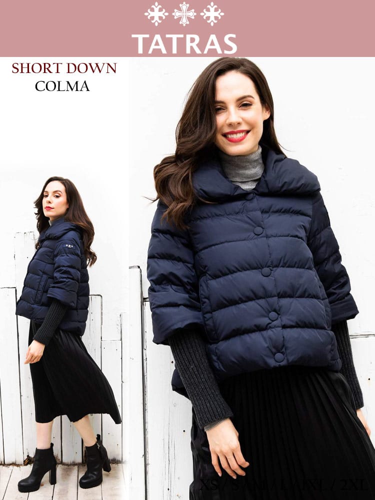 TATRAS (タトラス) ナイロン リブ袖 ショート ダウンブルゾン COLMA TRLTAT21A4696 レディース