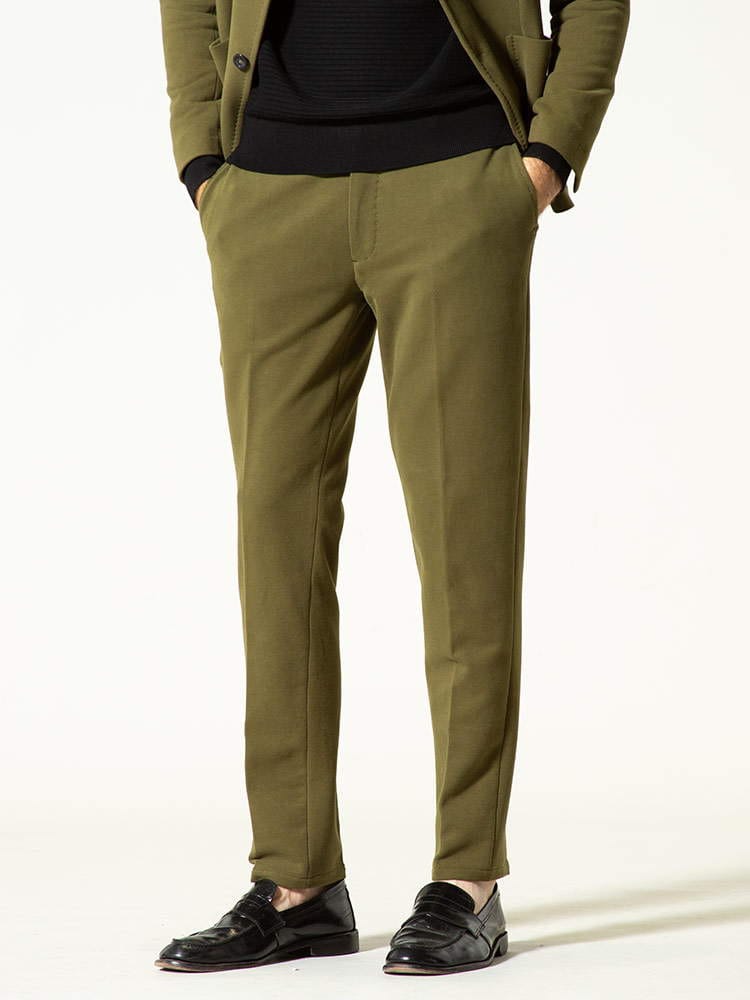 CIRCOLO1901 (チルコロ1901) 無地 ノータック ロングパンツ CICN3141