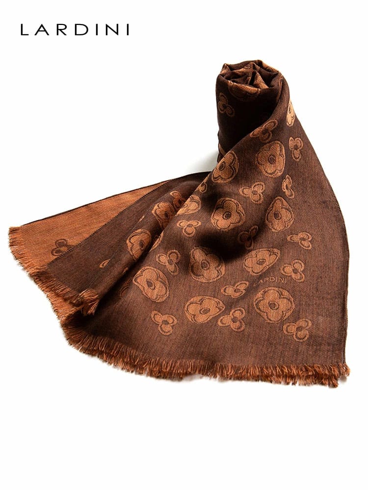 LARDINI (ラルディーニ) シルク混 フラワー ストール LDSC22IP57159 メンズ