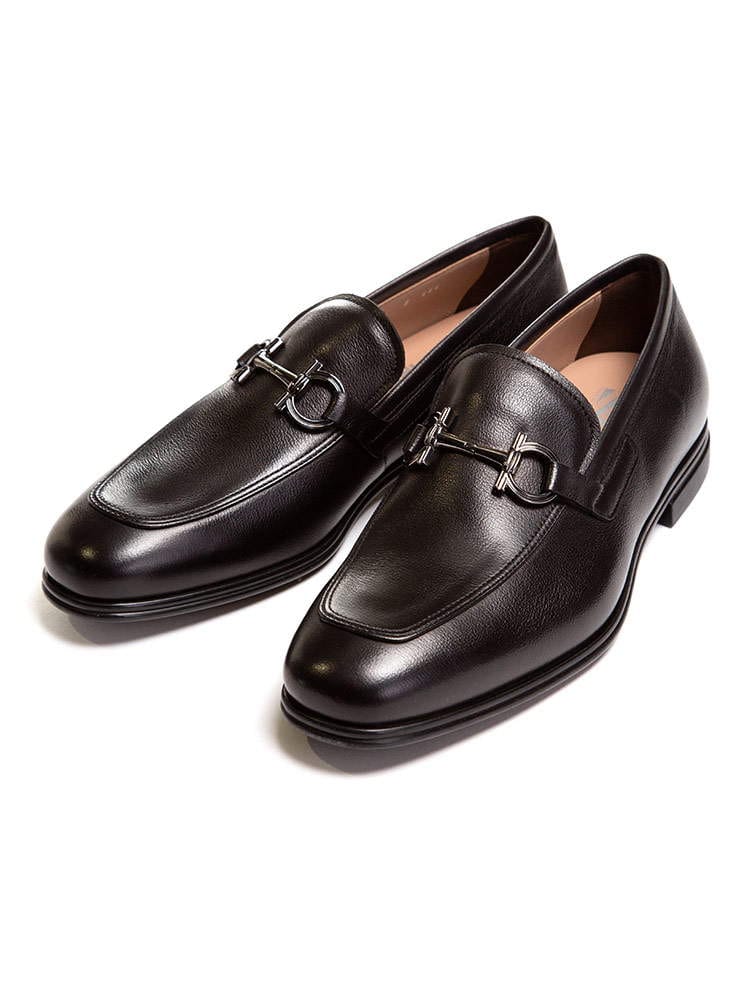 Salvatore Ferragamo (サルヴァトーレフェラガモ) レザー ガンチーニ シューズ FG02C041726482 メンズ