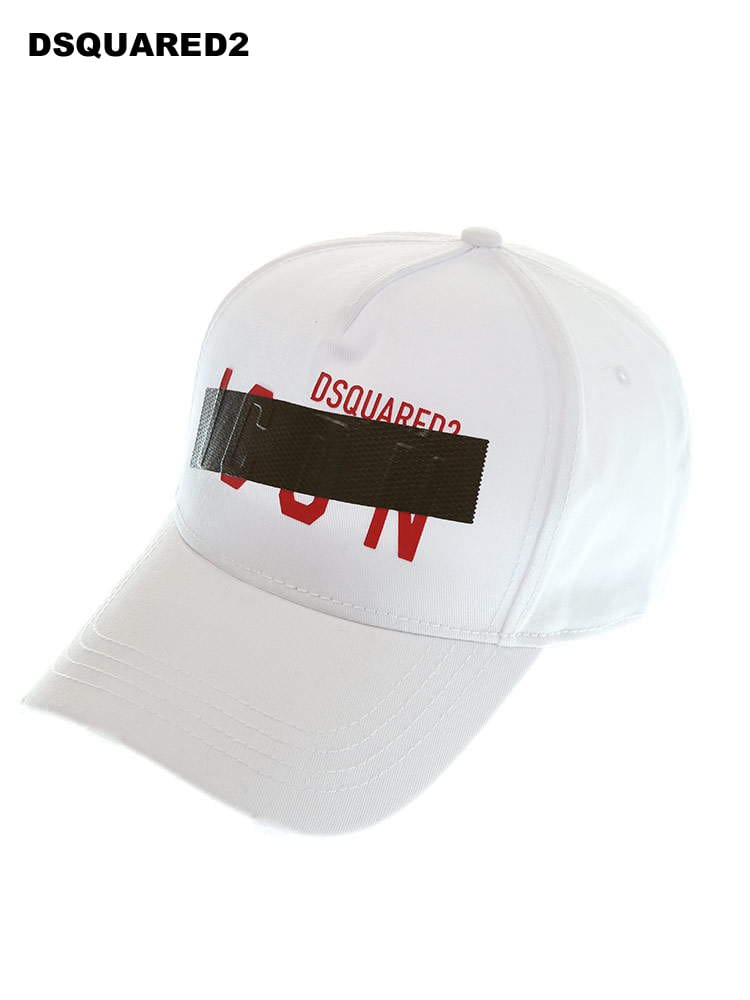 DSQUARED2 (ディースクエアード) ICONテープ コットン キャップ D2BCM047805C001