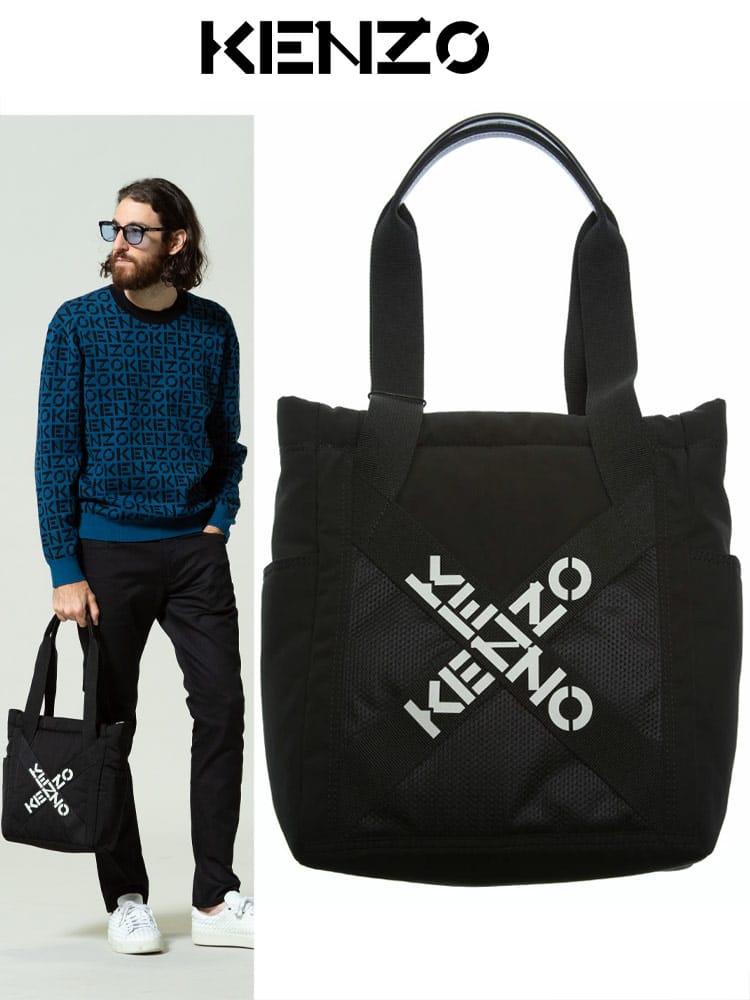 KENZO (ケンゾー) クロスロゴ トートバッグ SMALL KZFA62SA227F21