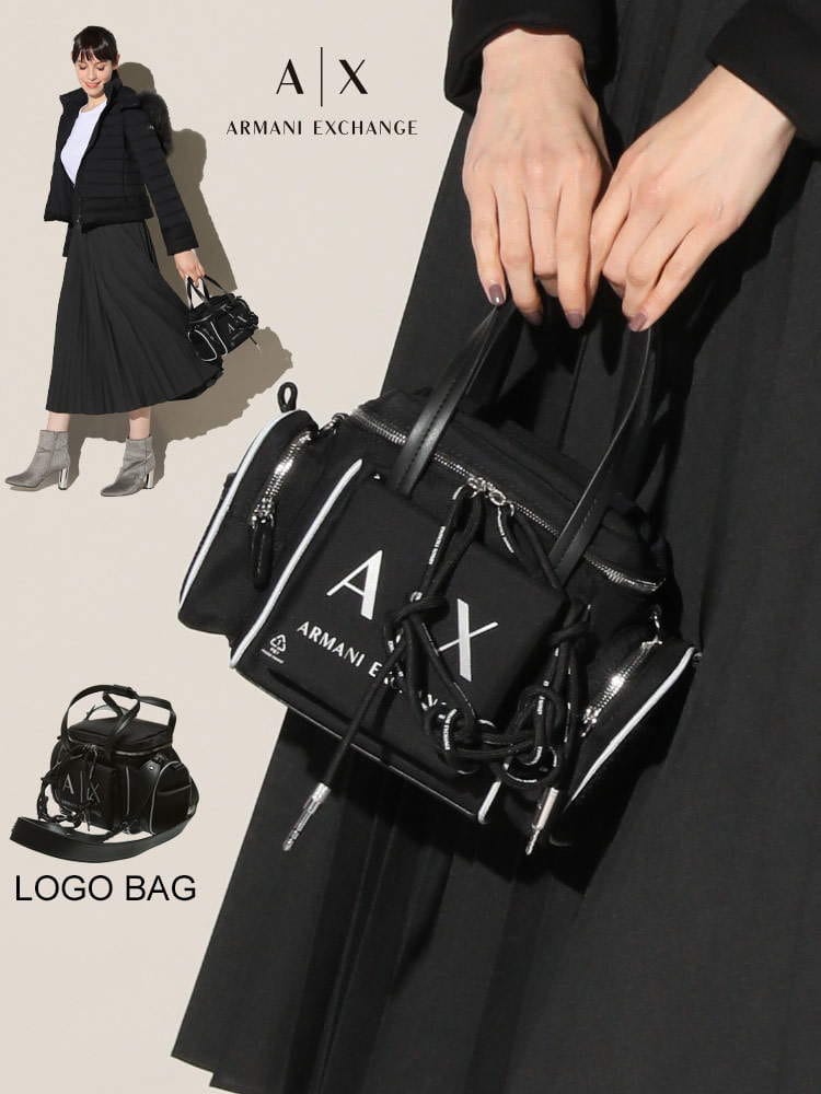 アルマーニエクスチェンジ ARMANI EXCHANGE ロゴ サイドポケット ショルダーバッグ ブランド レディース バッグ 鞄 トート AEL9427731A716
