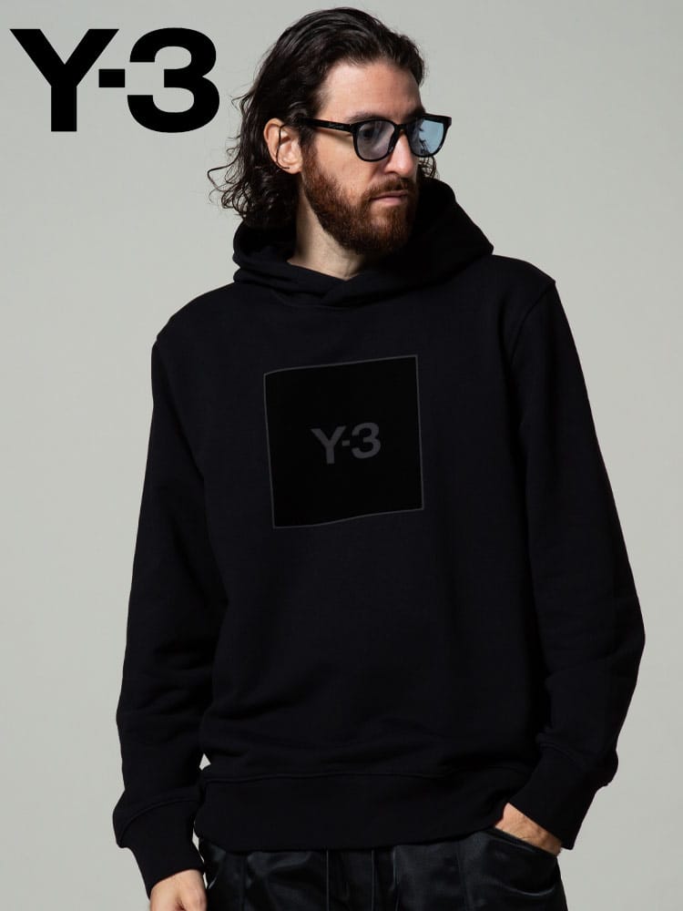 Y-3 ワイスリー BOXロゴ プルオーバー パーカー SQUARE LOGO ブランド メンズ トップス パーカー スウェット Y3HB3322