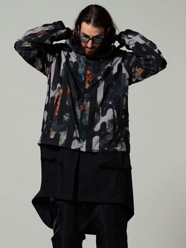 Y-3 ワイスリー 3WAY レイヤー 迷彩 ファブリック ジャケット コート CAMO JACKET ブランド メンズ アウター ブルゾン フード Y3HB3325