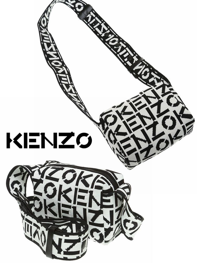 KENZO ケンゾー ロゴ総柄 ミニ ショルダーバッグ ブランド レディース バッグ 鞄 バッグ ショルダー ニット KZFB62SA528F10