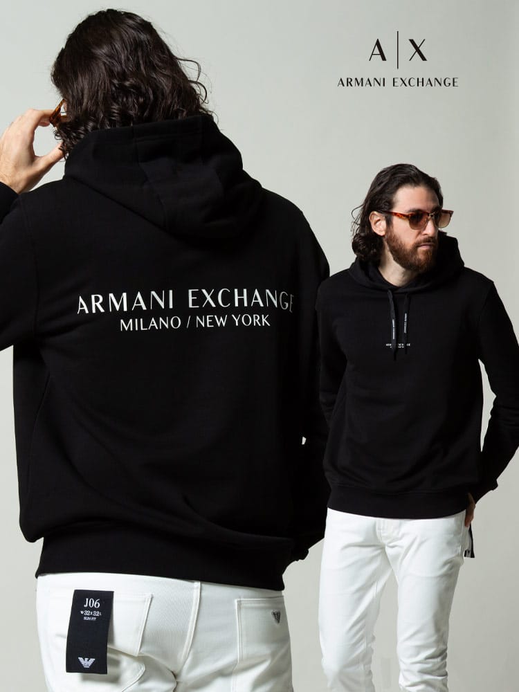 アルマーニエクスチェンジ メンズ ARMANI EXCHANGE ロゴ プリント プルオーバー パーカー ブランド トップス スウェット AE8NZM94ZJKRZ