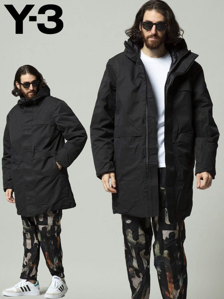 Y-3 (ワイスリー) フード フルジップ ダウンジャケット CLASSIC CO GORE-TEX DOWN PARKA Y3HB3452