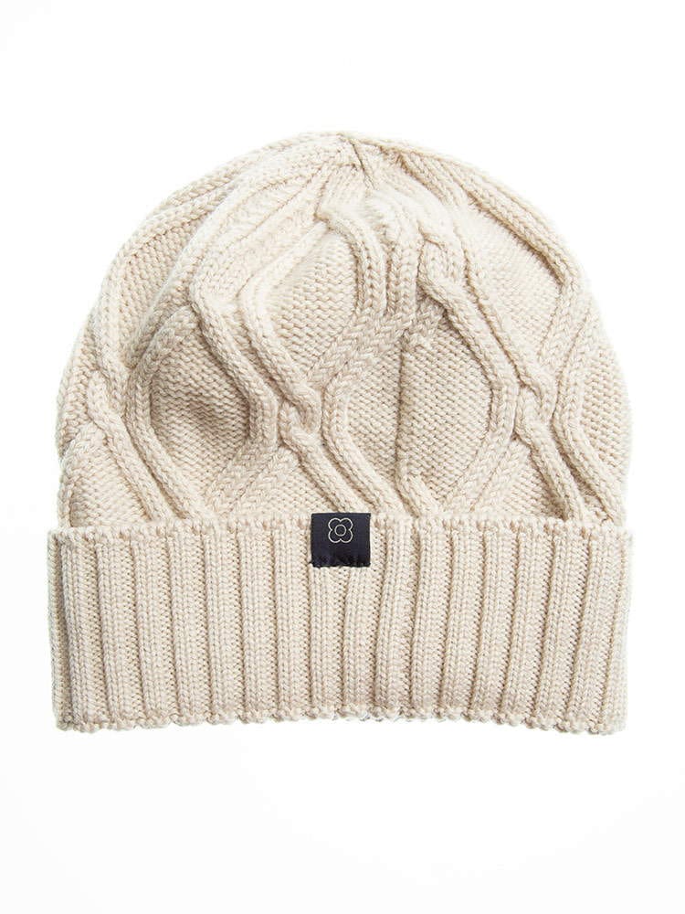 LARDINI (ラルディーニ) ウール100％ ケーブル ニットキャップ LDHATIP57310