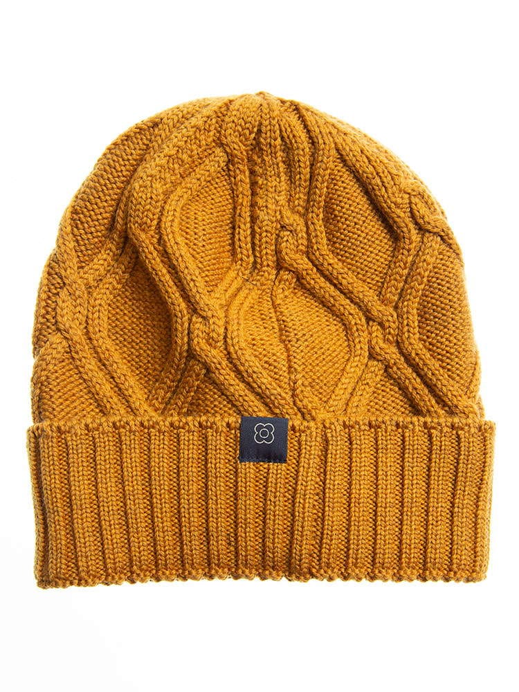 LARDINI (ラルディーニ) ウール100％ ケーブル ニットキャップ LDHATIP57310